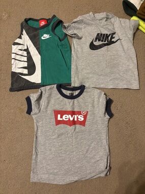 Nike Green & Black Graphic Kids Tank Top